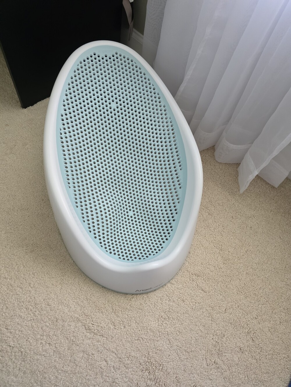 Baby Bath Support Tub - White Frame with Light Blue Insert
